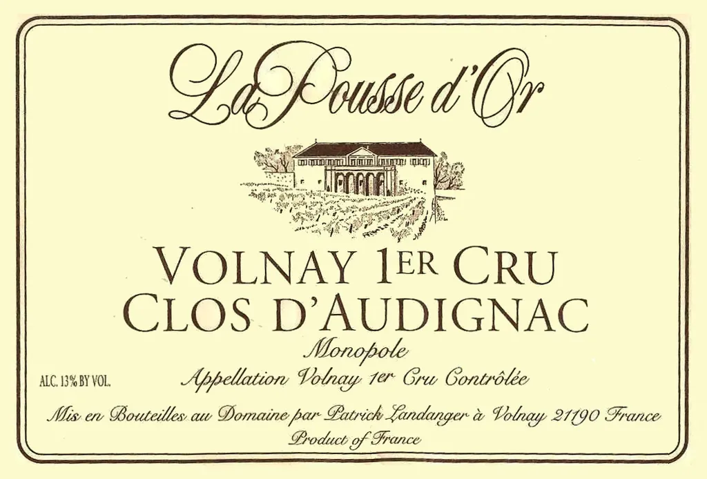 Volnay Clos d'Audignac Premier Cru Bottle