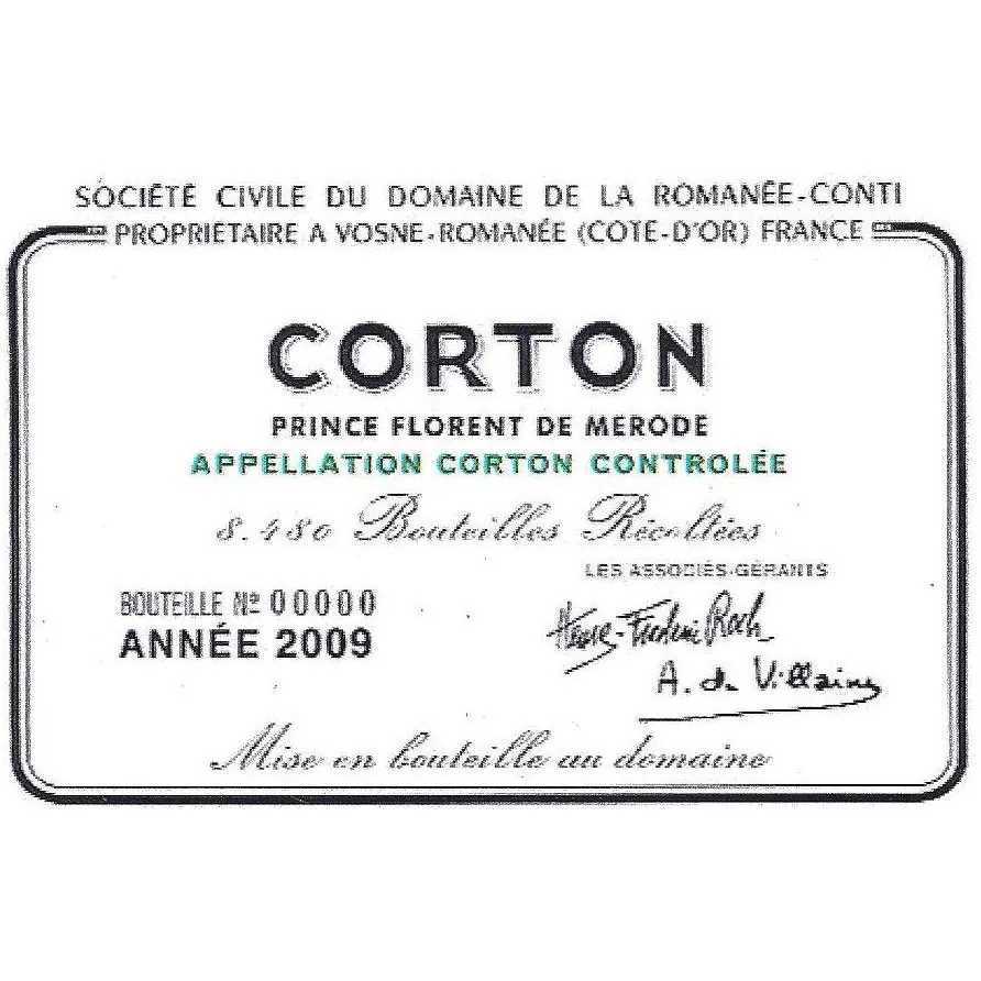 Corton Grand Cru Bottle