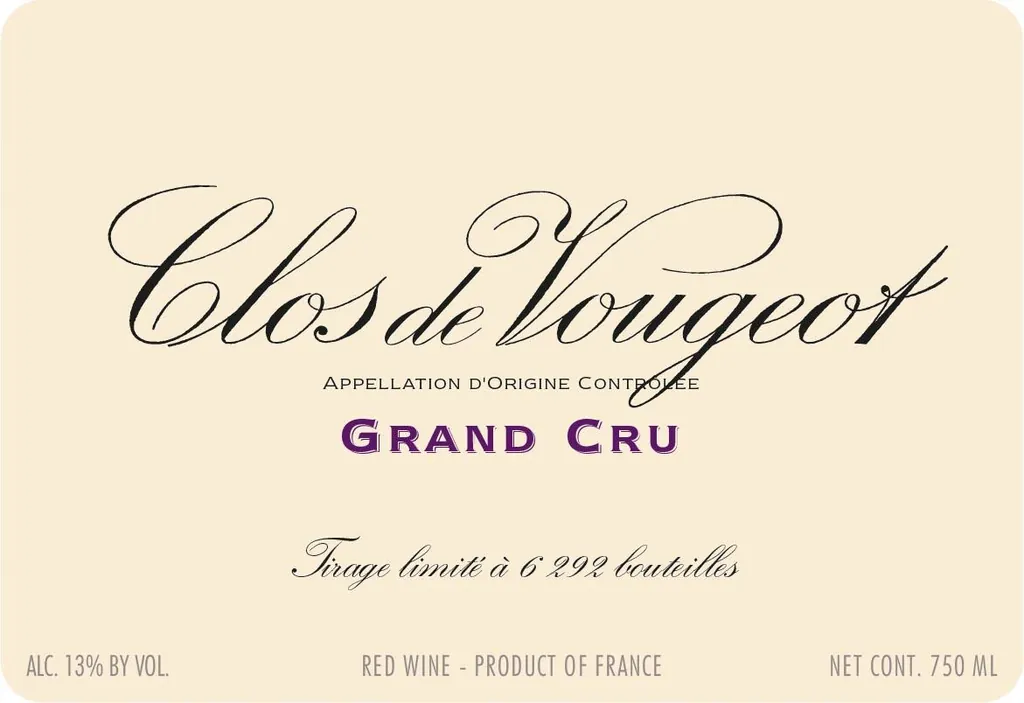 Clos de Vougeot Grand Cru Bottle