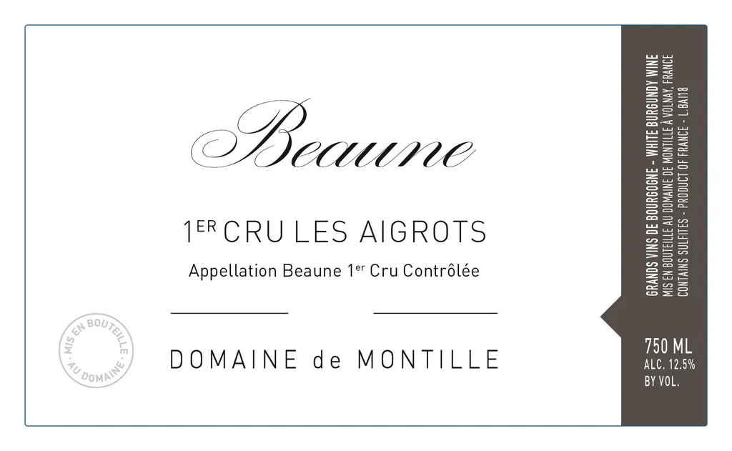 Beaune Les Aigrots Premier Cru Blanc Bottle