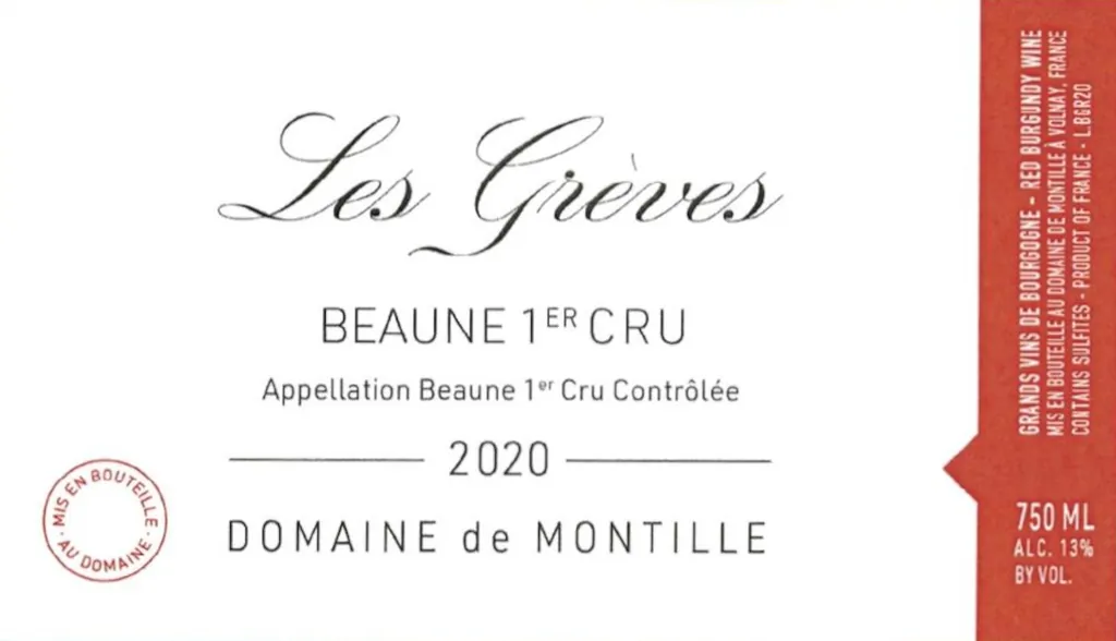 Beaune Les Greves Premier Cru Bottle