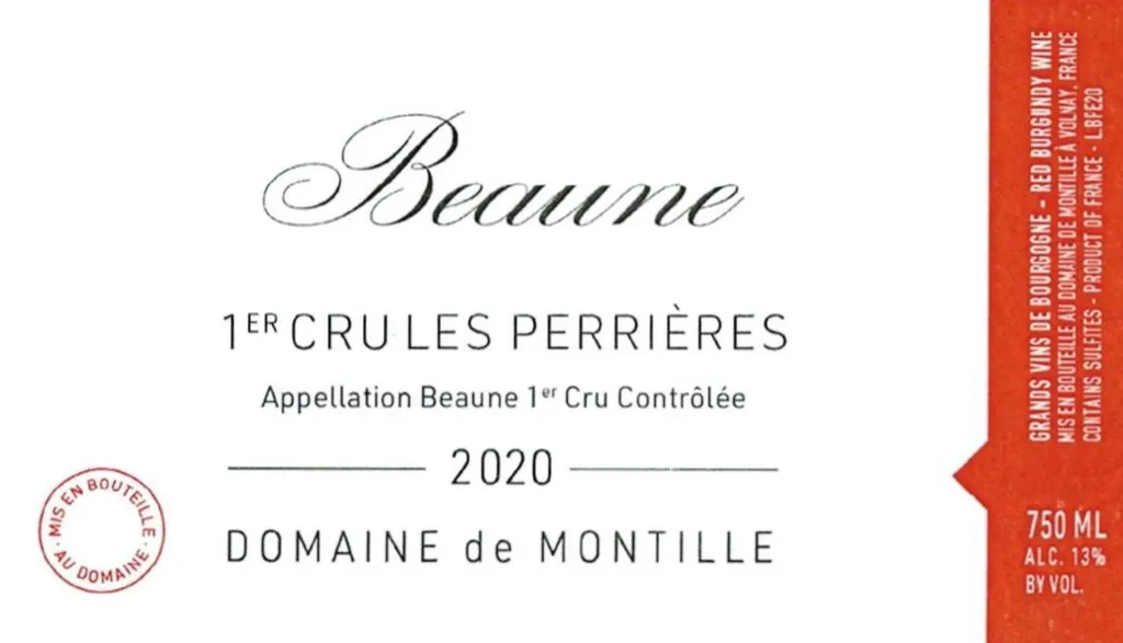 Beaune Les Perrieres Premier Cru Bottle