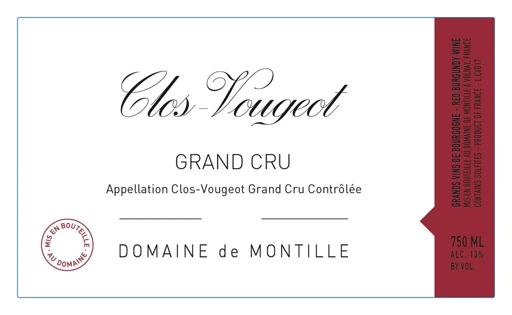 Clos Vougeot Grand Cru Bottle