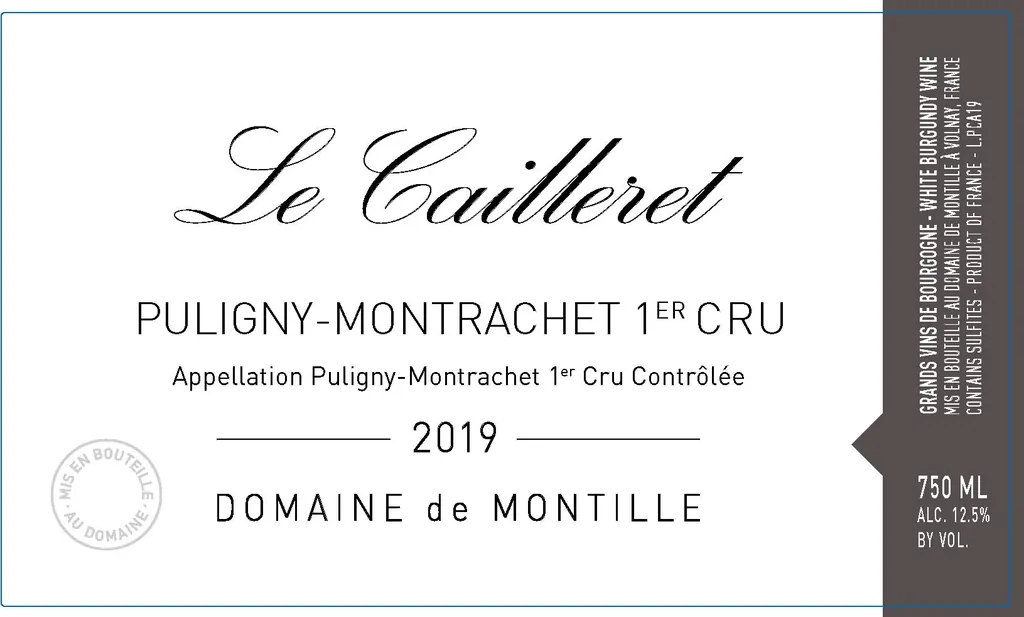 Puligny-Montrachet Le Cailleret Premier Cru Bottle