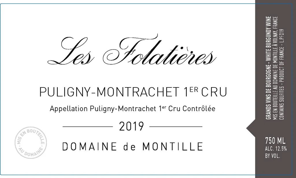Puligny-Montrachet Les Folatieres Premier Cru Bottle
