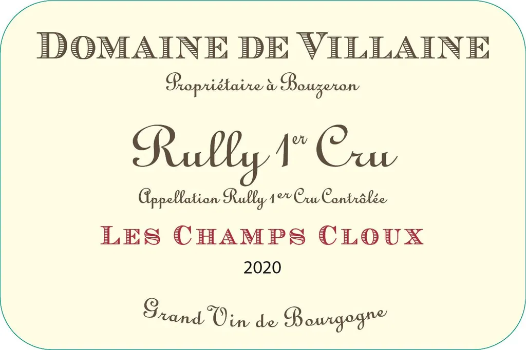 Rully Les Champs Cloux Rouge Bottle