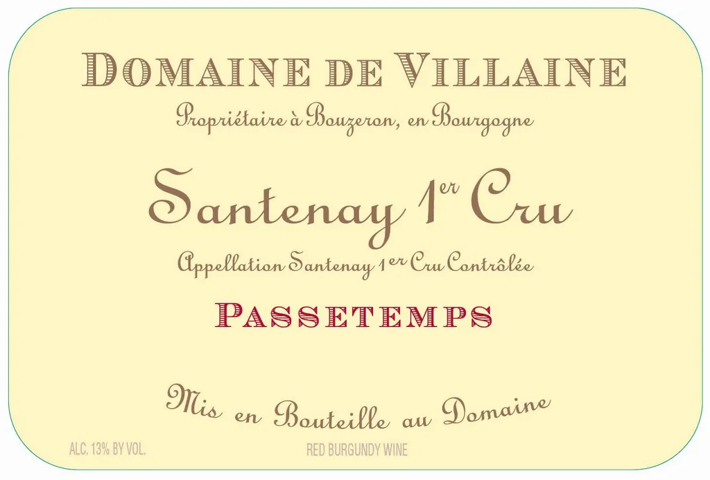Santenay Passetemps Premier Cru Bottle
