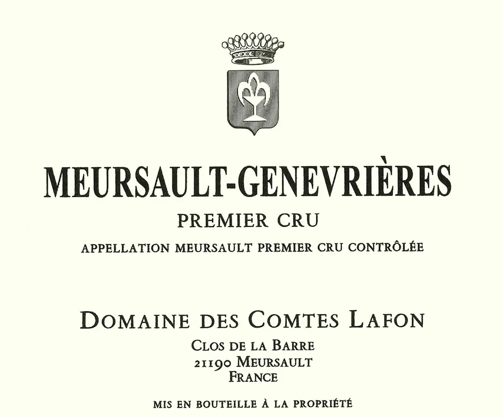 Meursault Genevrieres Premier Cru Bottle