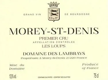 Morey-St-Denis Cuvee Les Loups Premier Cru Bottle
