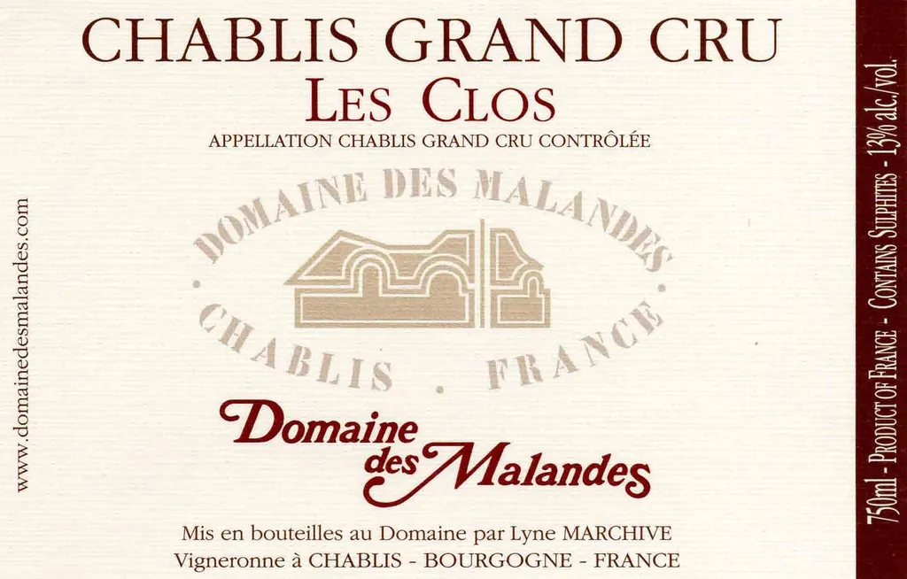 Chablis Les Clos Grand Cru Bottle