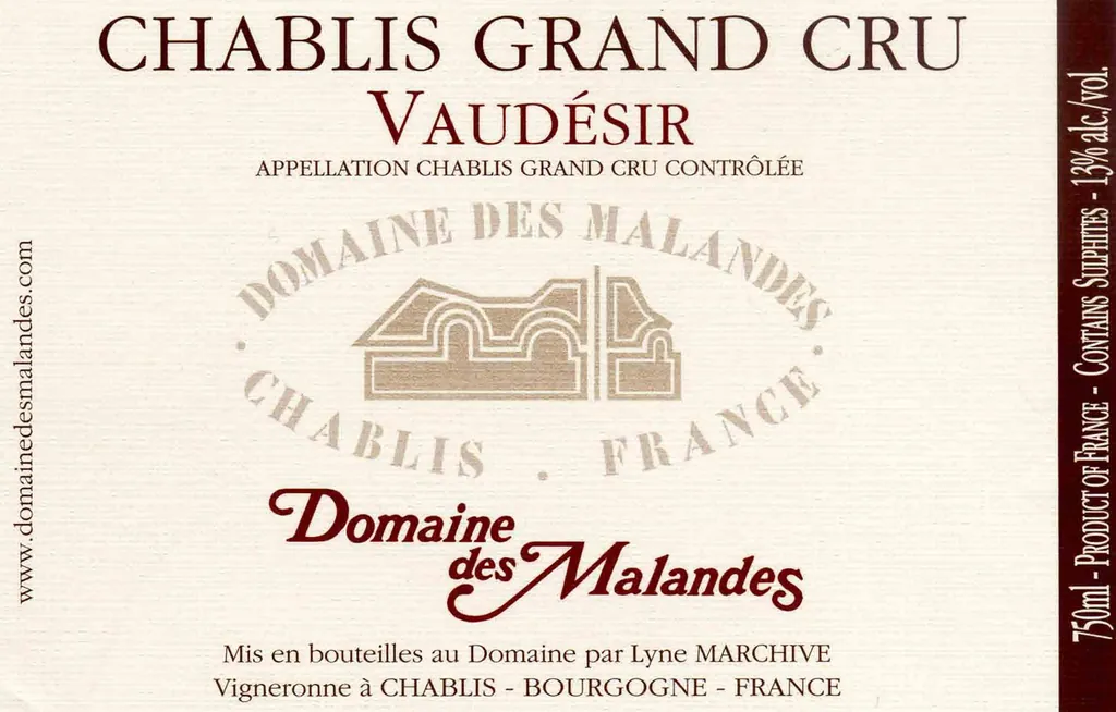 Chablis Vaudesir Grand Cru Bottle