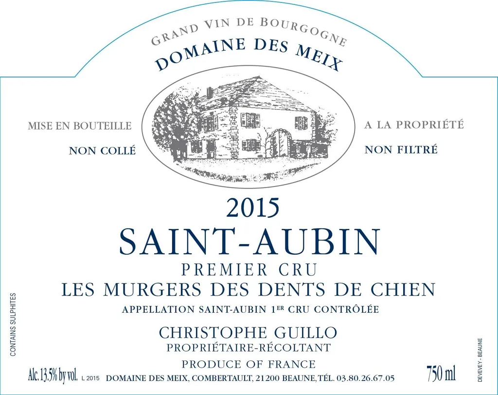 St-Aubin Les Murgers des Dents de Chien Premier Cru Rouge Bottle
