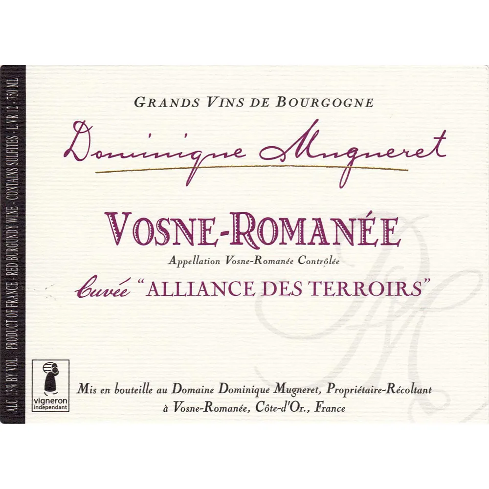 Vosne-Romanee Alliance des Terroirs Bottle