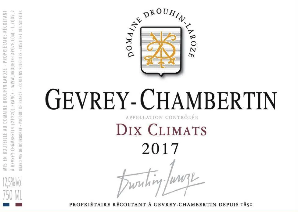Gevrey-Chambertin "Dix Climats" Bottle