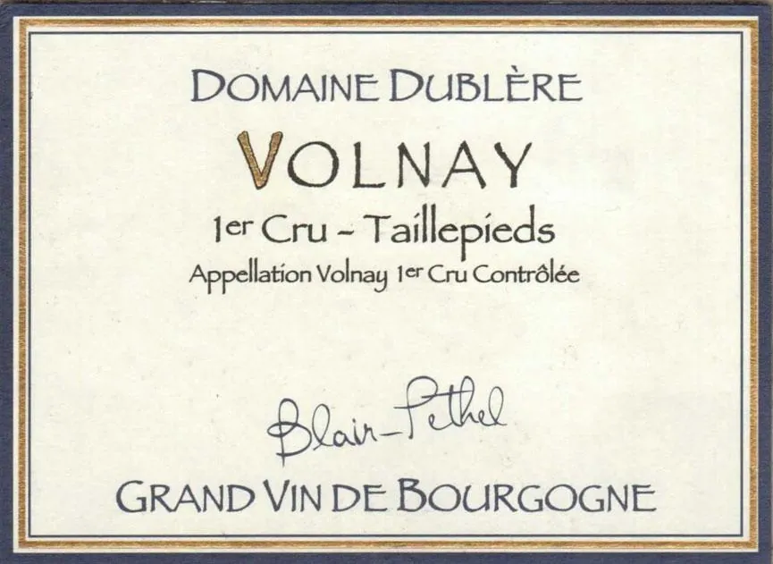 Volnay Taillepieds Premier Cru Bottle
