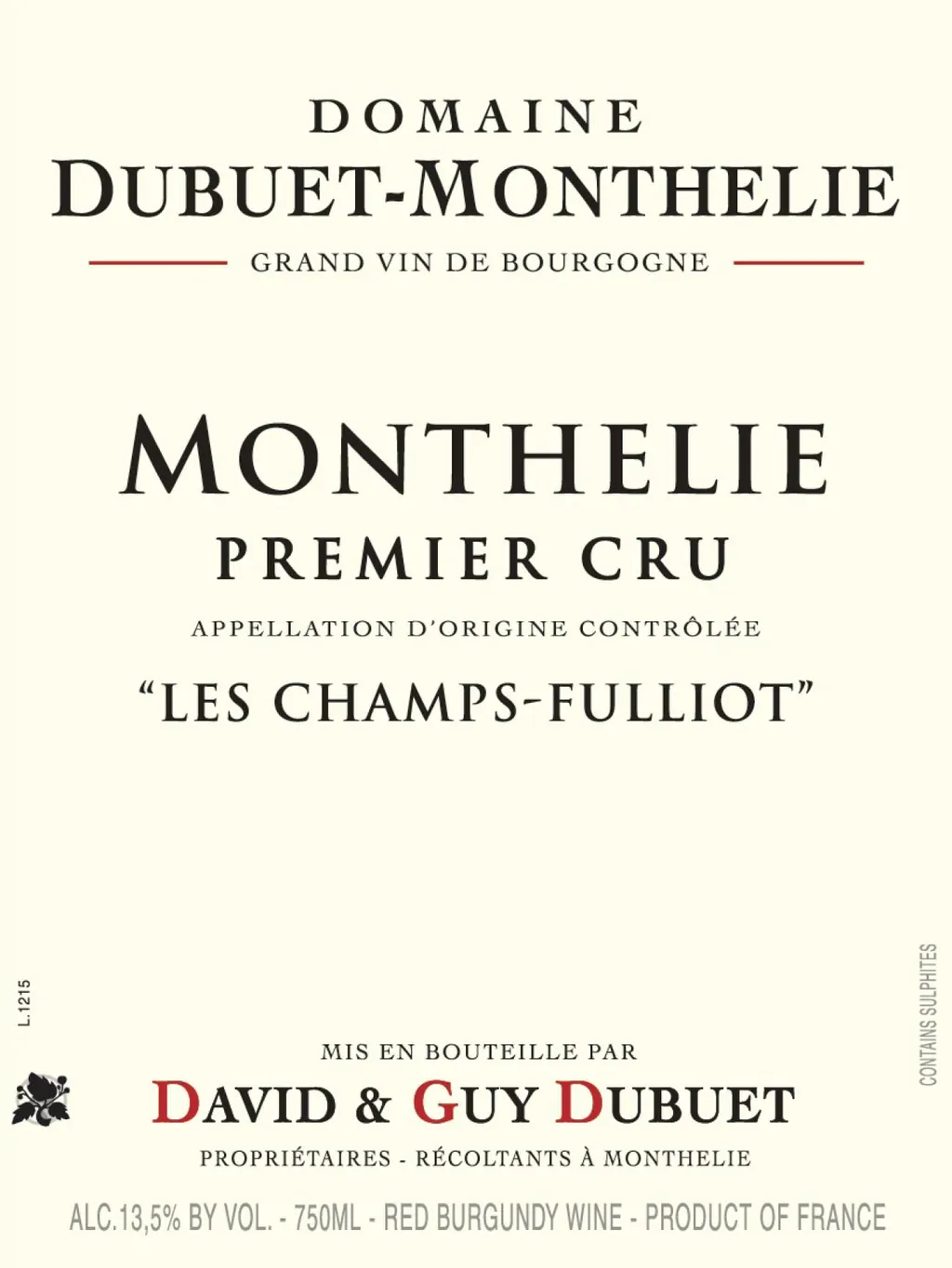 Les Champs Fulliot Premier Cru Bottle