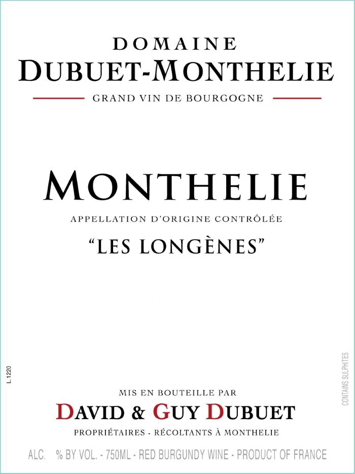 Les Longenes Premier Cru Bottle