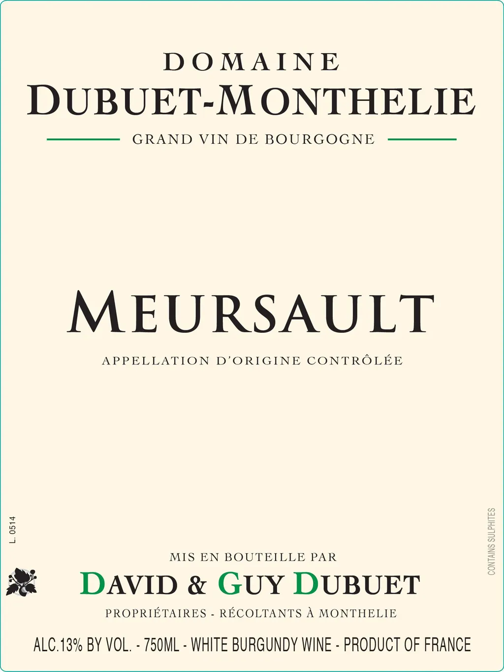 Meursault Bottle