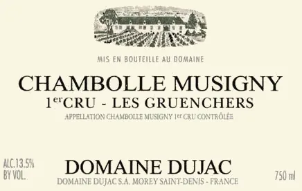 Chambolle Musigny Les Gruenchers Premier Cru Bottle