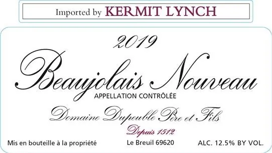 Beaujolais Nouveau Bottle
