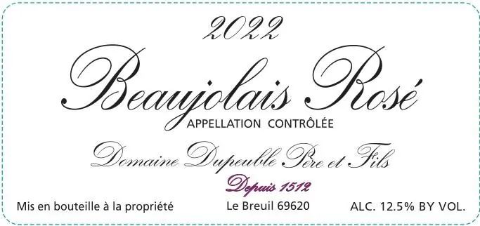 Beaujolais Rose Bottle