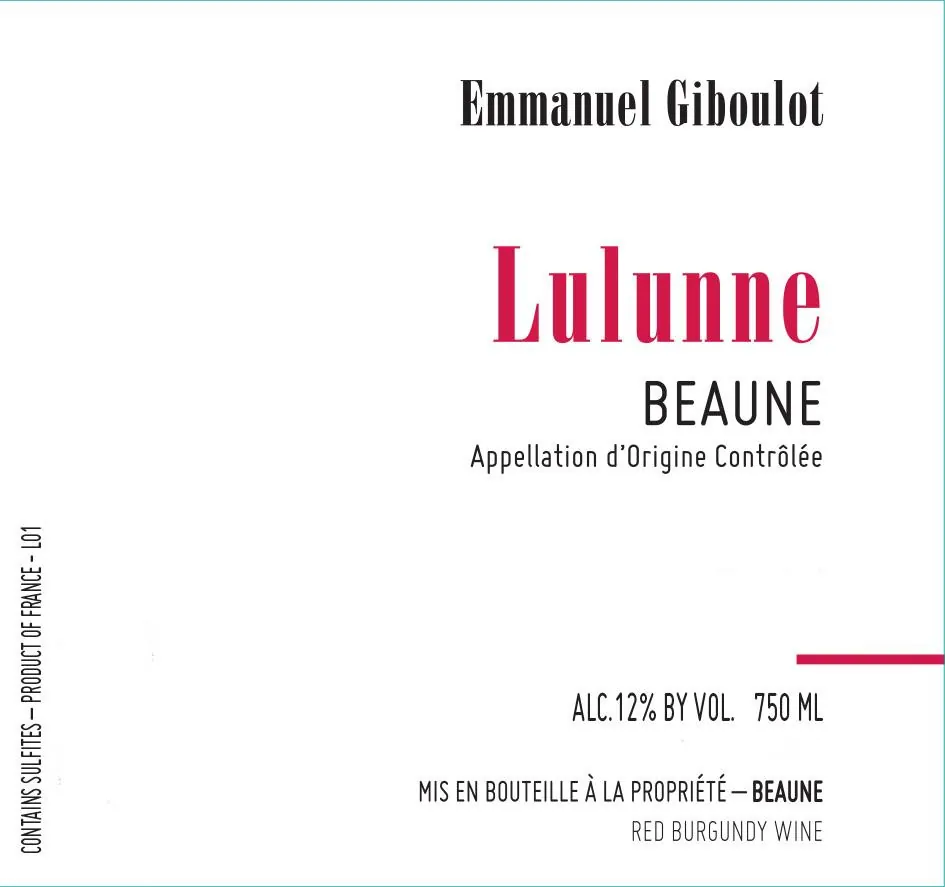Beaune Lulunne Bottle