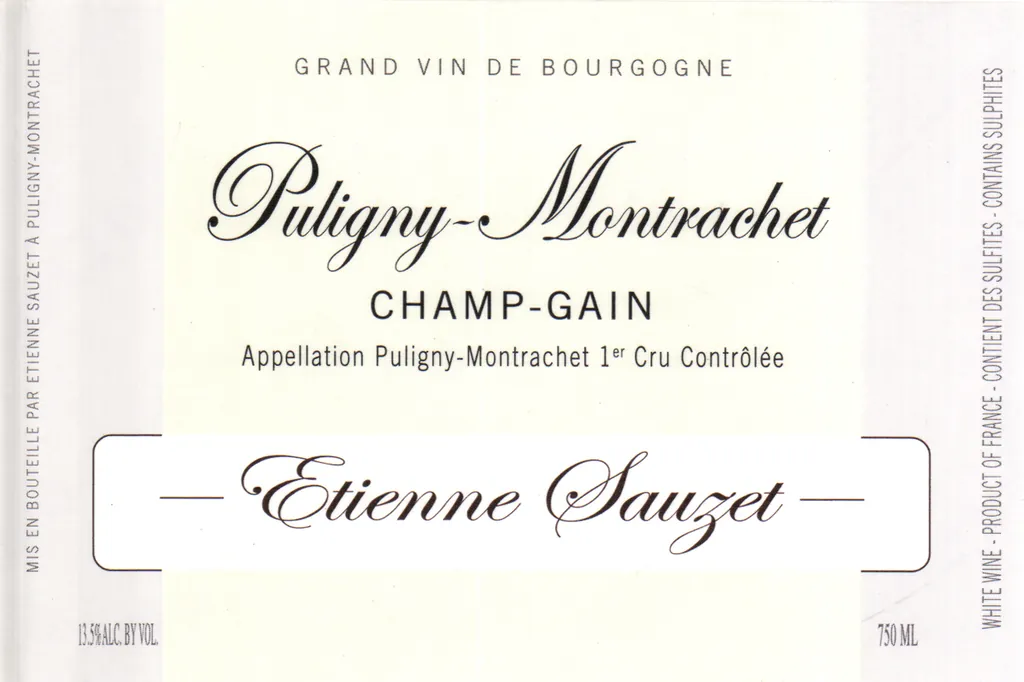 Puligny-Montrachet Champ-Gain Premier Cru Bottle