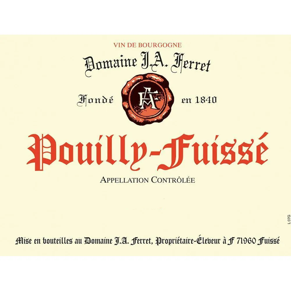 Pouilly-Fuisse Bottle