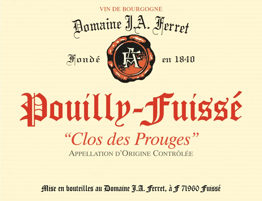 Pouilly-Fuisse Clos des Prouges Bottle