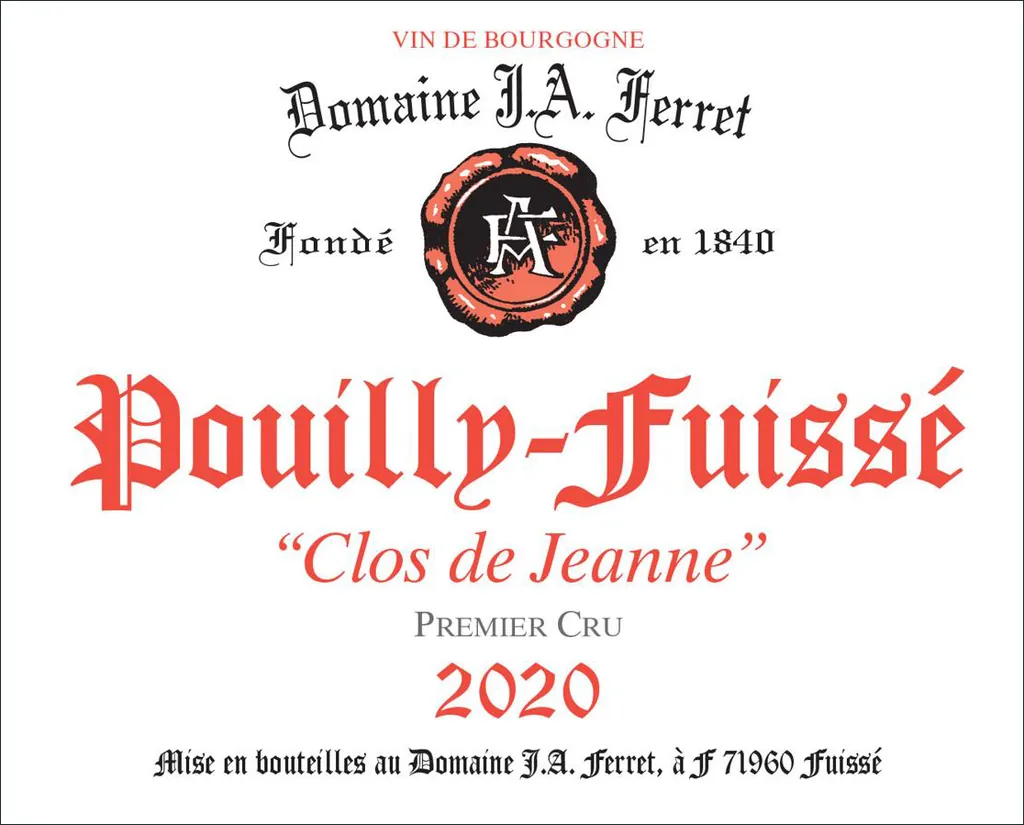Pouilly-Fuisse Le Clos de Jeanne Premier Cru Bottle