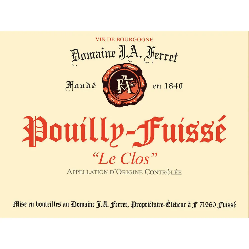 Pouilly-Fuisse Le Clos Tete de Cru Bottle