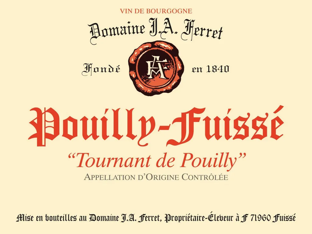Pouilly-Fuisse Tournant De Pouilly Bottle