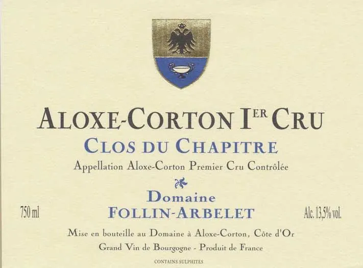 Aloxe-Corton Clos du Chapitre Premier Cru Bottle