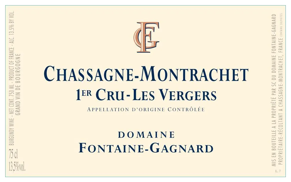 Chassagne-Montrachet Les Vergers Premier Cru Bottle