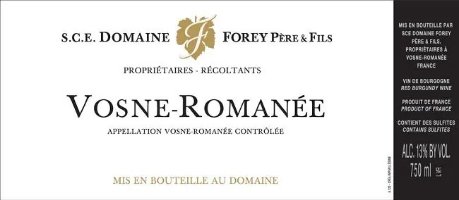 Vosne-Romanee Bottle