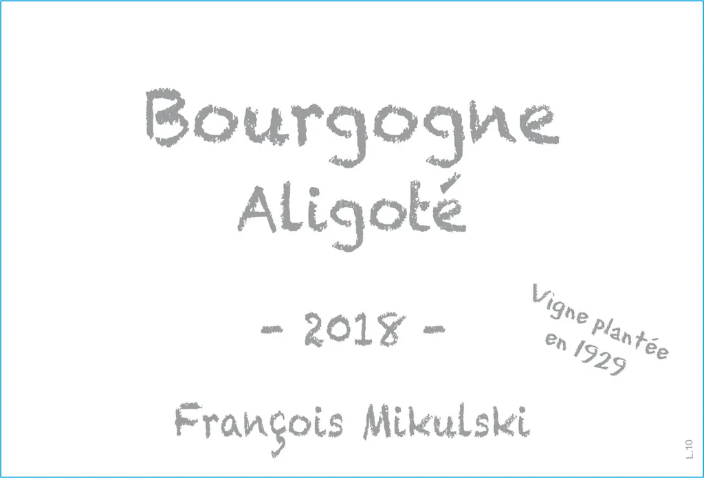 Bourgogne Aligote Bottle