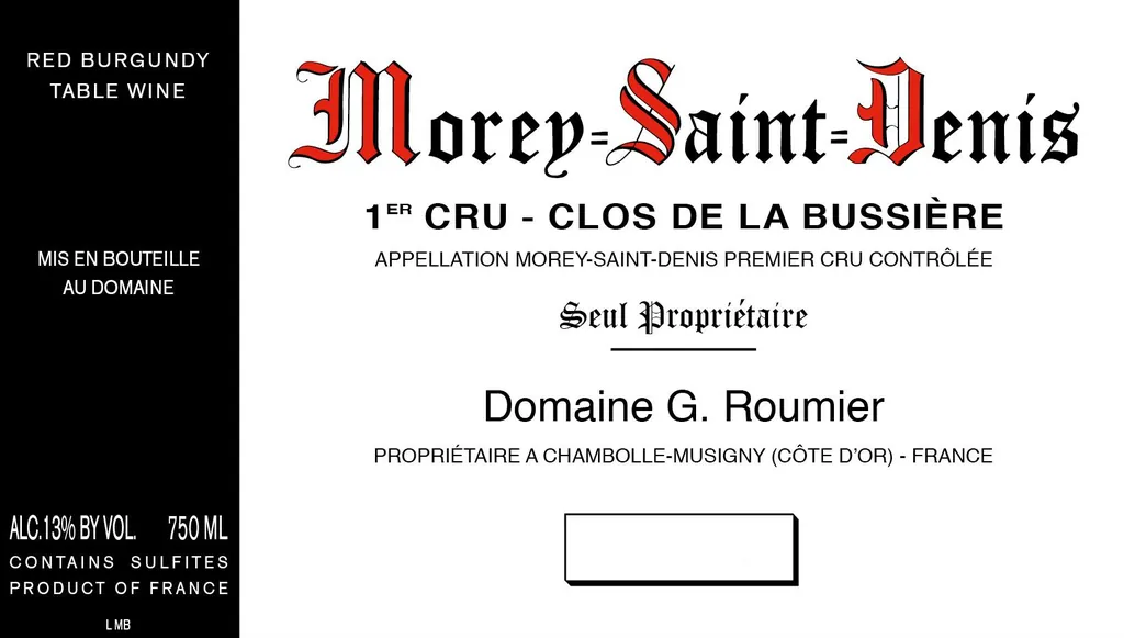 Morey-Saint-Denis Clos de la Bussiere Premier Cru Bottle