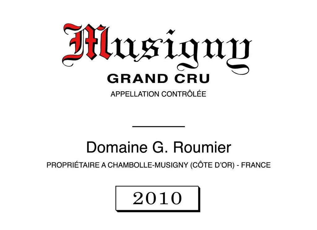 Musigny Grand Cru Bottle