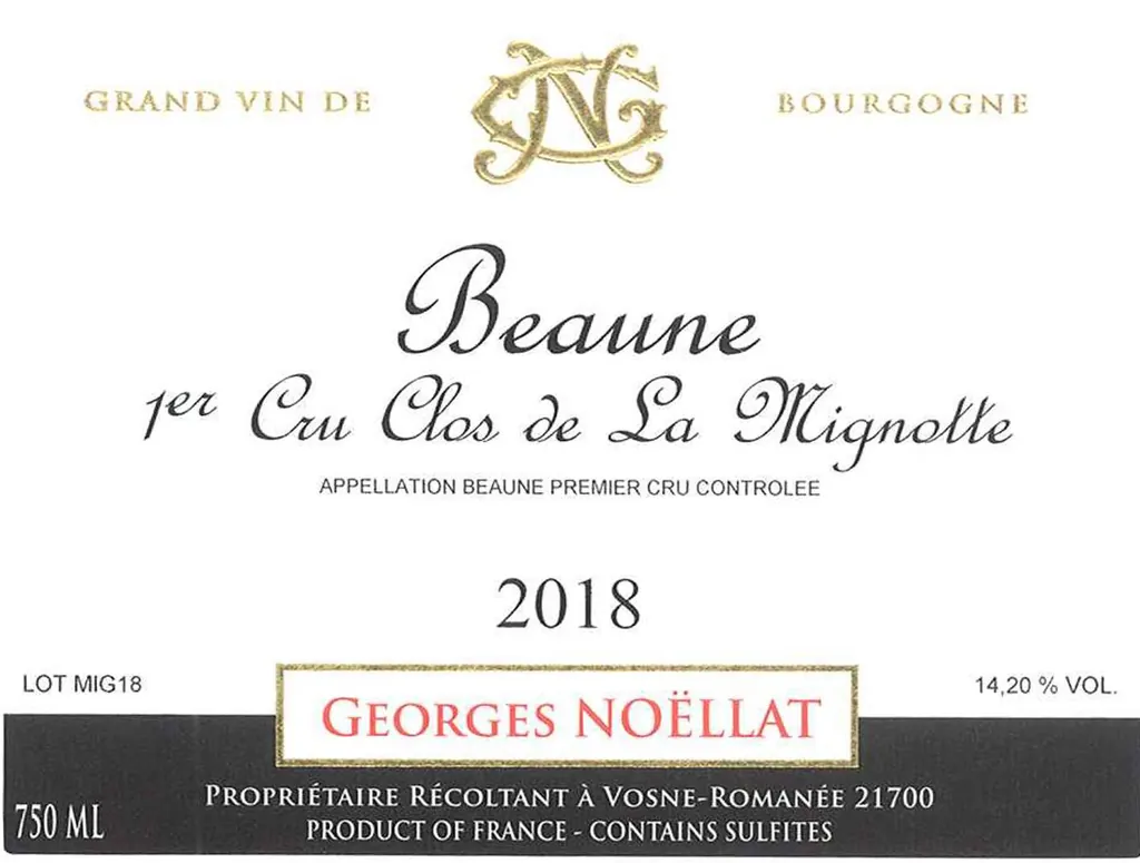 Beaune Clos de la Mignotte Premier Cru Bottle