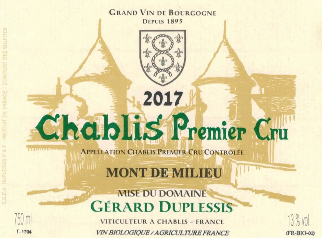 Chablis Mont de Milieu Premier Cru Bottle