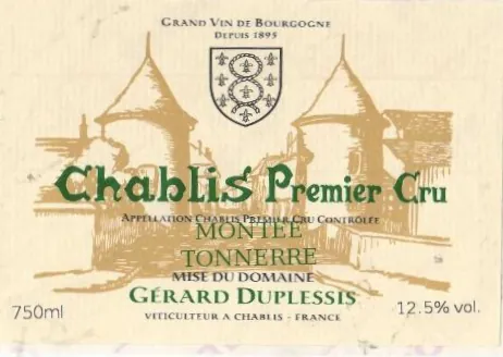 Chablis Montee de Tonnerre Bottle
