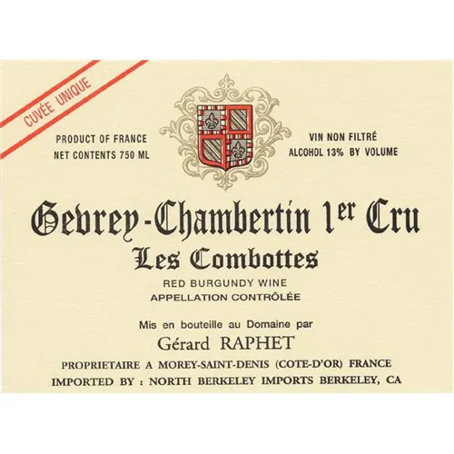 Gevrey-Chambertin Premier Cru Combottes Bottle