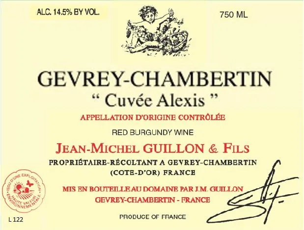 Gevrey-Chambertin Cuvee Alexis Bottle