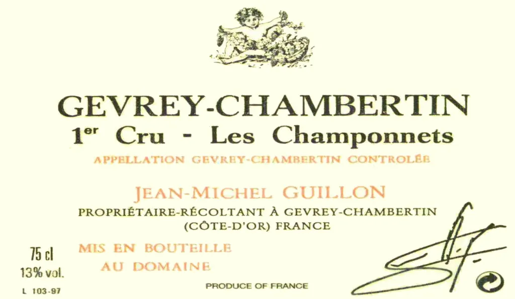 Gevrey-Chambertin Les Champonnets Premier Cru Bottle