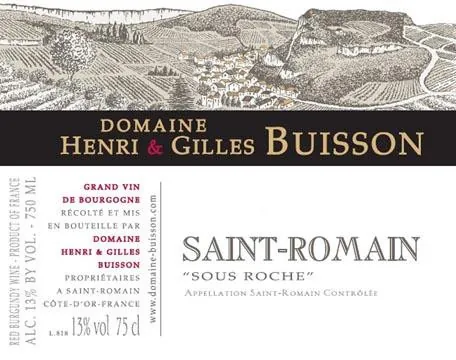 Saint-Romain Sous Roches Rouge Bottle