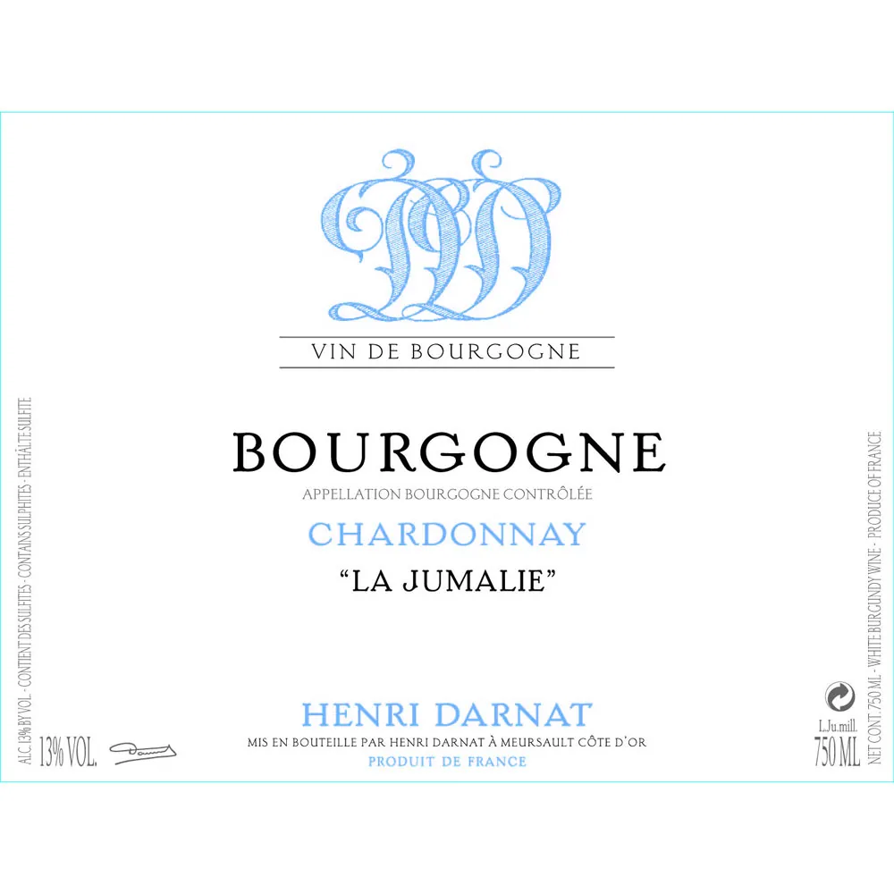 Bourgogne La Jumalie Chardonnay Bottle