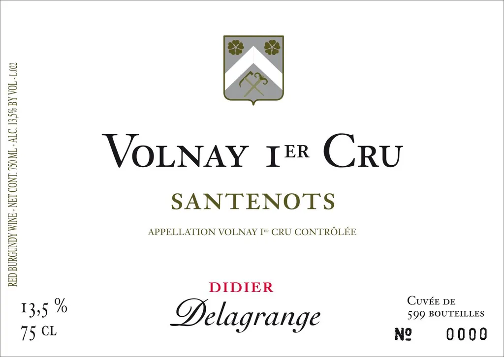 Volnay Santenots Premier Cru Bottle