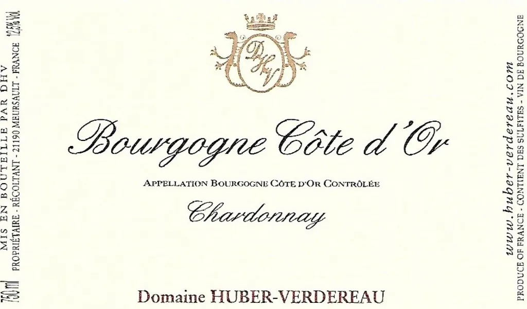 Bourgogne Cote d’Or Chardonnay Bottle