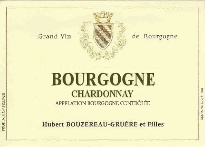 Bouzereau-Gruere Bourgogne Blanc Bottle