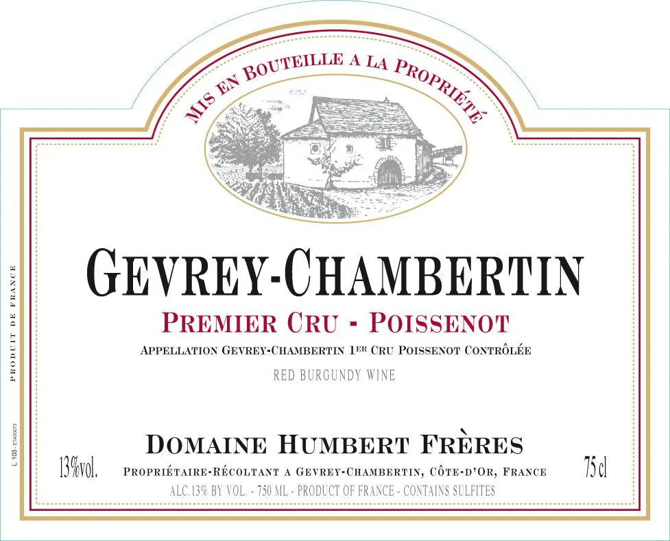 Gevrey-Chambertin Poissenot Premier Cru Bottle